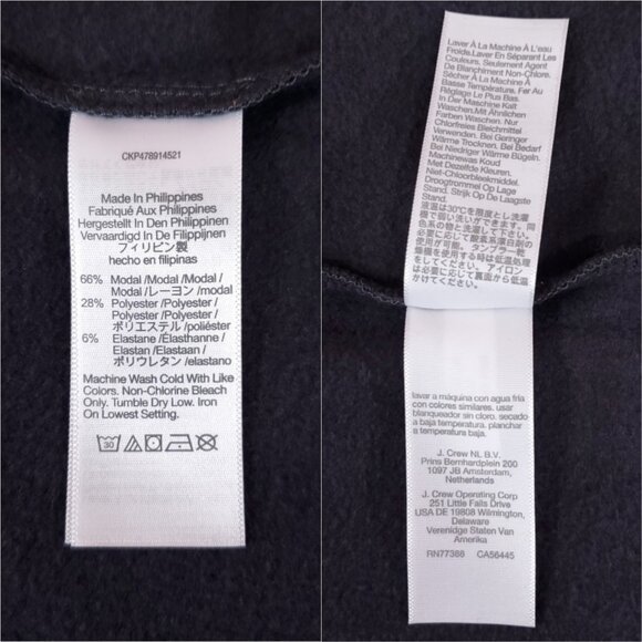 NWT Madewell Superbrushed Pull On Jumpsuit Womens Large Fleece Lined Coal MC198 - Picture 12 of 15